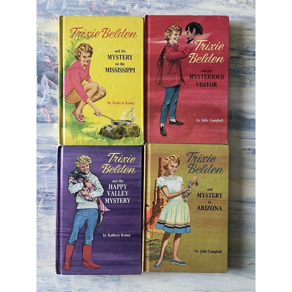Trixie Belden Vintage Hardcover Lot 4 Golden Press #4 #6 #9 #15 Mystery Books